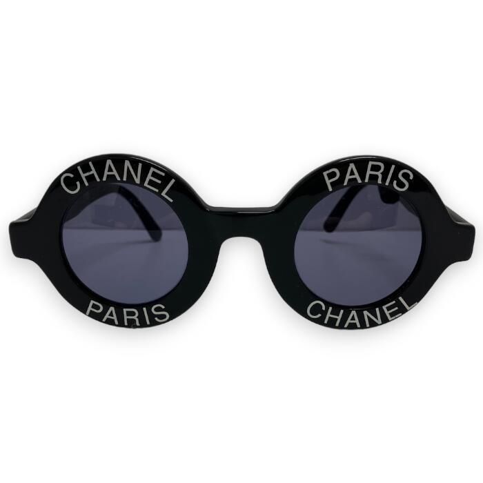 CHANEL シャネル サングラス 丸形 ラウンド 黒 ブラック【中古】【331