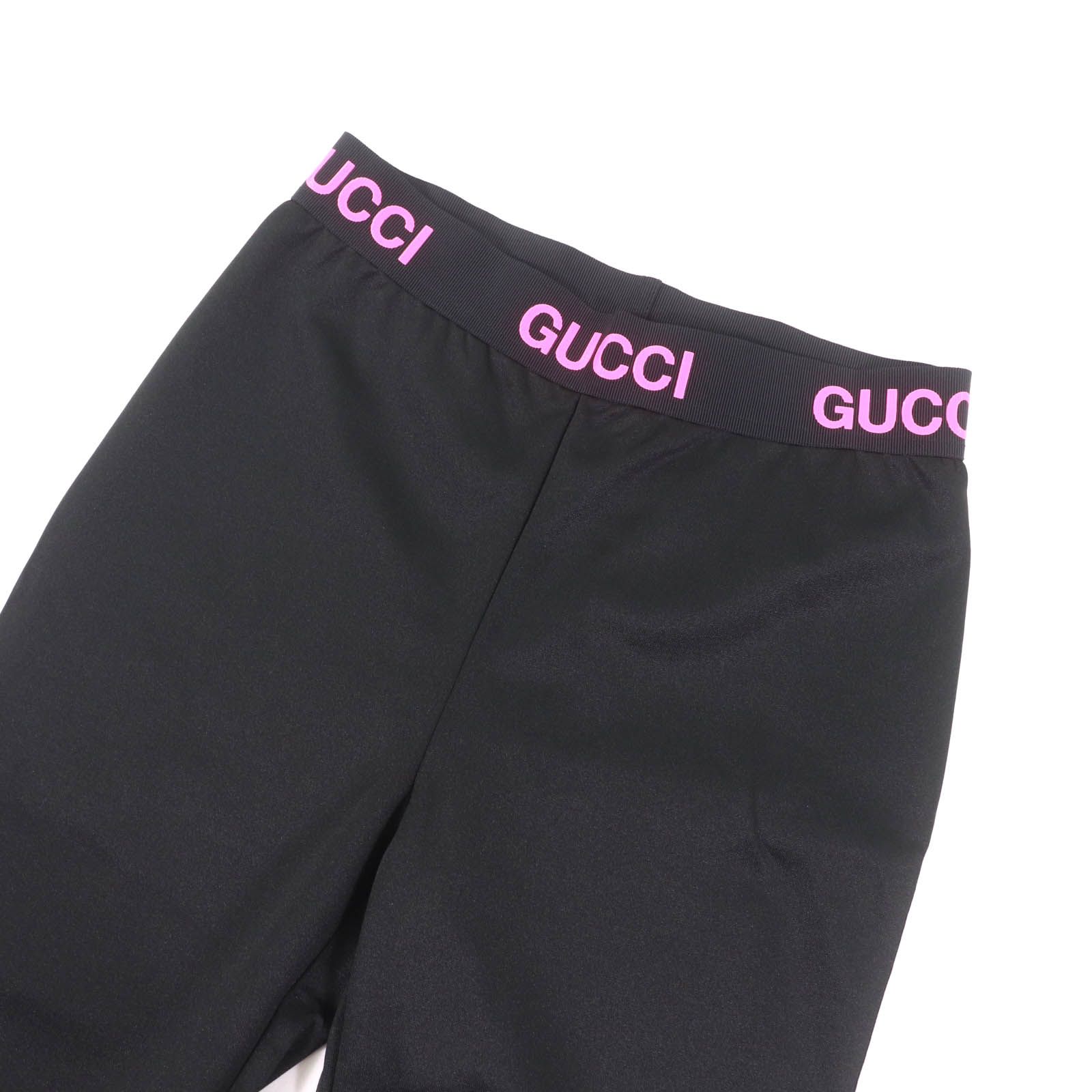 グッチ レギンス スパッツ GG 刺繍ロゴ XS ブラック GUCCI - 未使用品☆GUCCI グッチ 22SS 688421 ロゴデザイン