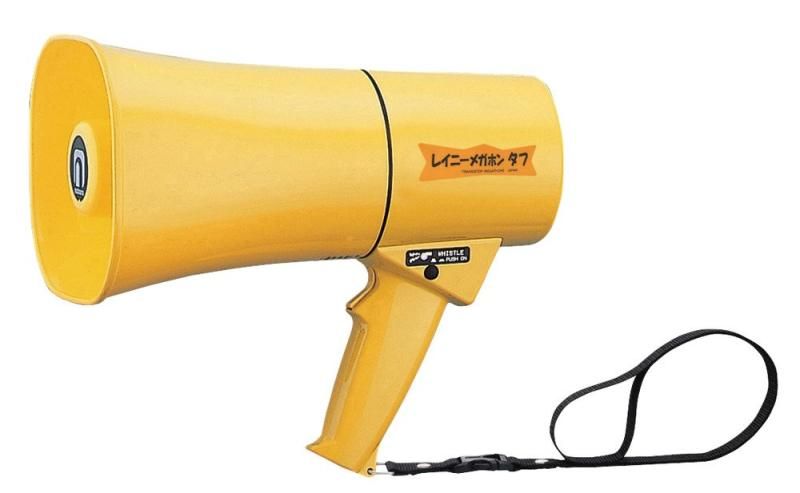ノボル noboru レイニーメガホン タフ 6W ホイッスル音付 イエロー TS624