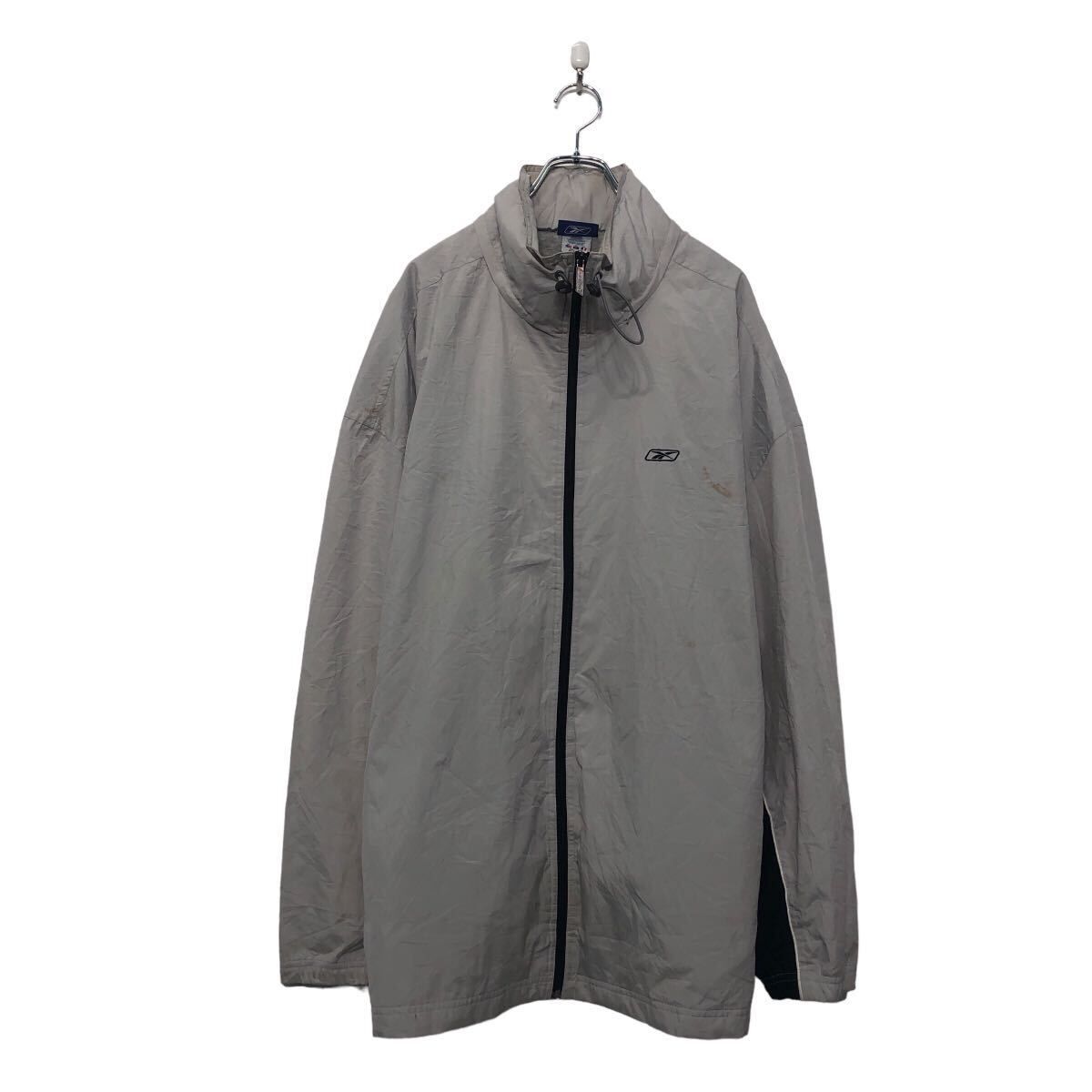 Reebok ジップアップ ナイロン ジャケット リーボック 3XL グレー 