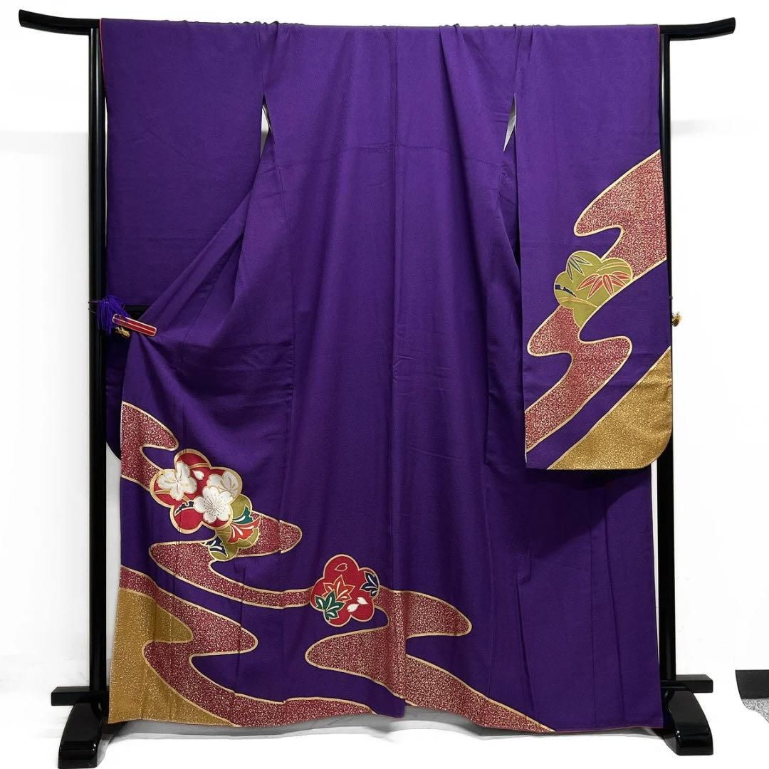 振袖　金彩　流水　梅　桜　露草　芝草　楓　銀杏　成人式　着物　101b d 振袖 金彩 流水 梅 桜 露草 芝草 楓 銀杏 成人式 着物 101b d