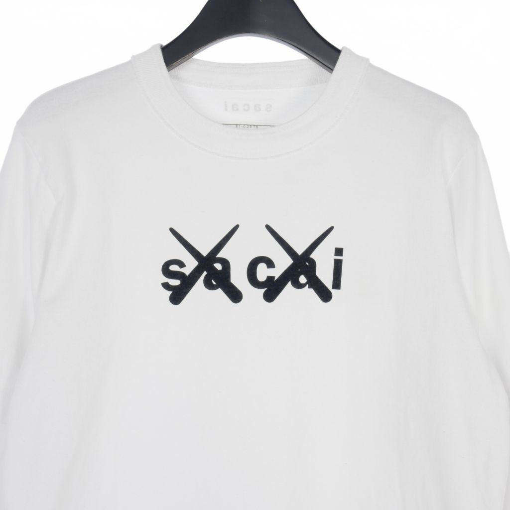 Sacai 23SS Sロゴ刺繍 レイヤード加工 長袖カットソー Sacai 23SS Sロゴ刺繍 レイヤード加工 長袖カットソー