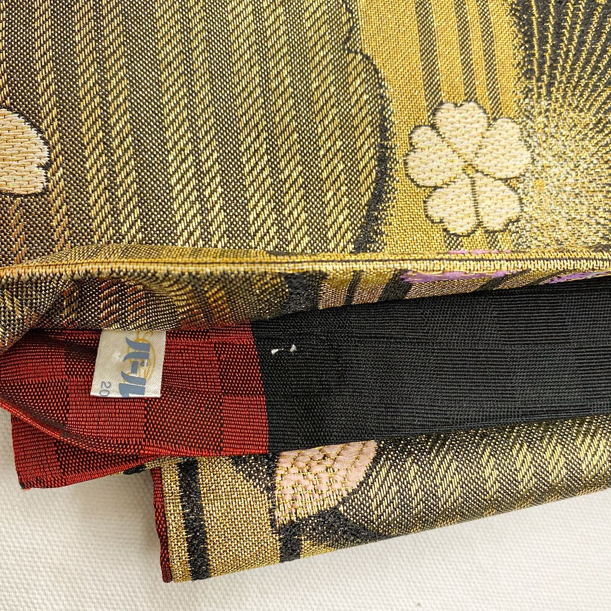 fuox33 正絹 豪華 袋帯 美品 金色 ガード加工 桜柄 - メルカリ