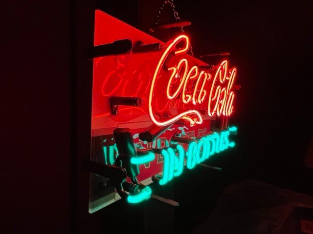 Coca Cola コカ コーラ ネオン 看板 ブルーリボン ジャックダニエル バドワイザー ビール アメリカン雑貨 BAR カフェ 店舗 ガレージ  酒 ディス - メルカリ