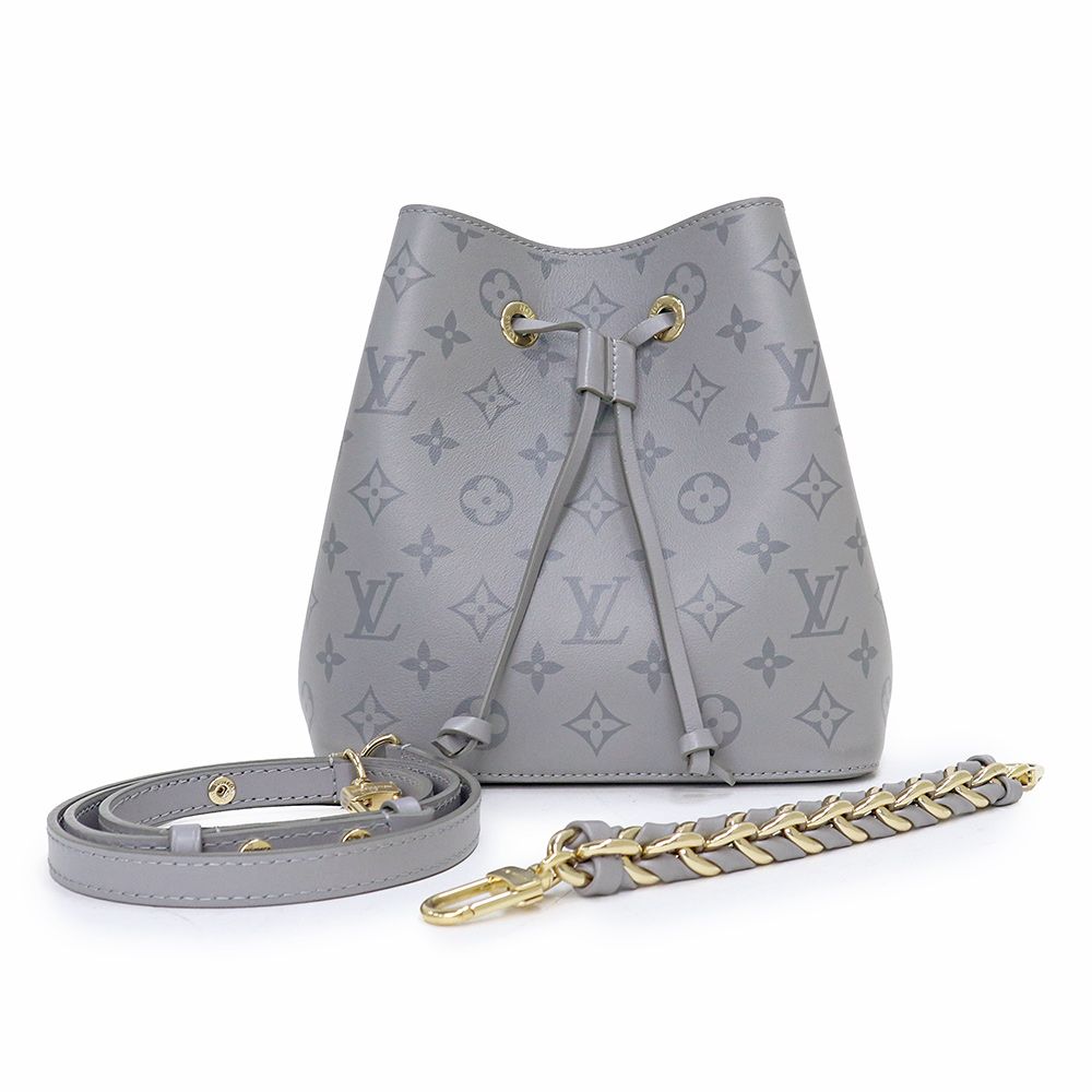 美品 Louis Vuitton ネオノエMM グレー ショルダーバッグ 美品 Louis Vuitton ネオノエMM グレー ショルダーバッグ