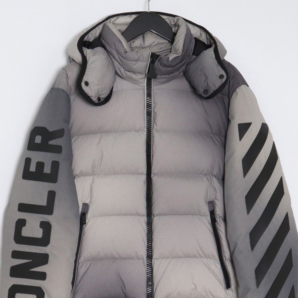 MONCLER × OFF-WHITE / ダウンジャケット/1/コットン/ブラック/無地/B209H4195080 MONCLER × OFF-WHITE ダウンジャケット - メルカリ