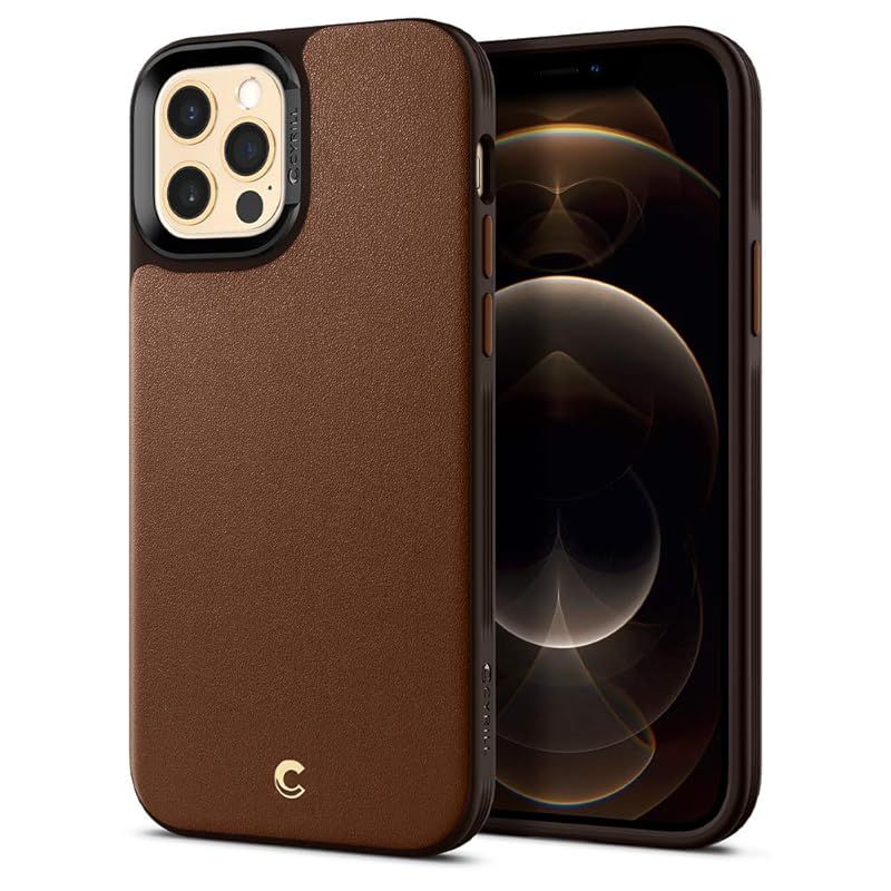 新品　【CYRILL】 by Spigen | iPhone 12 用 ケース/iPhone 12 Pro 用 ケース 6.1インチ レザーTPU ケース 耐衝撃性 米軍MIL規格 衝撃吸収 薄型 軽量 ワイヤレス充電 アイフォン12 カバー / アイフォン1