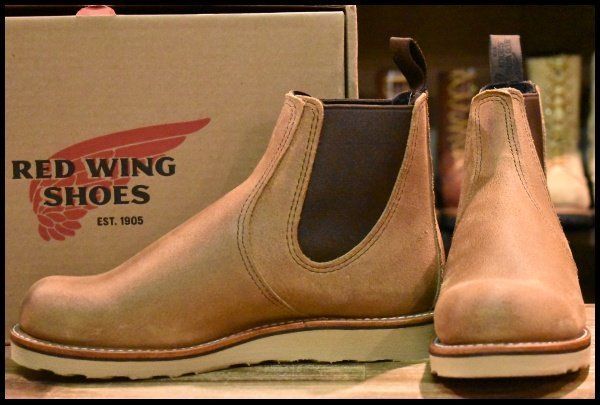 7.5D 24年 レッドウィング 3192 クラシック チェルシー サイドゴア ミュールスキナー ラフアウト ブーツ redwing HOPESMORE EK557
