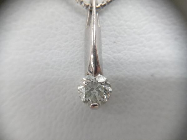 Pt900 Pt850】 3.2g 約40cm ダイヤモンド 0.259ct ネックレス