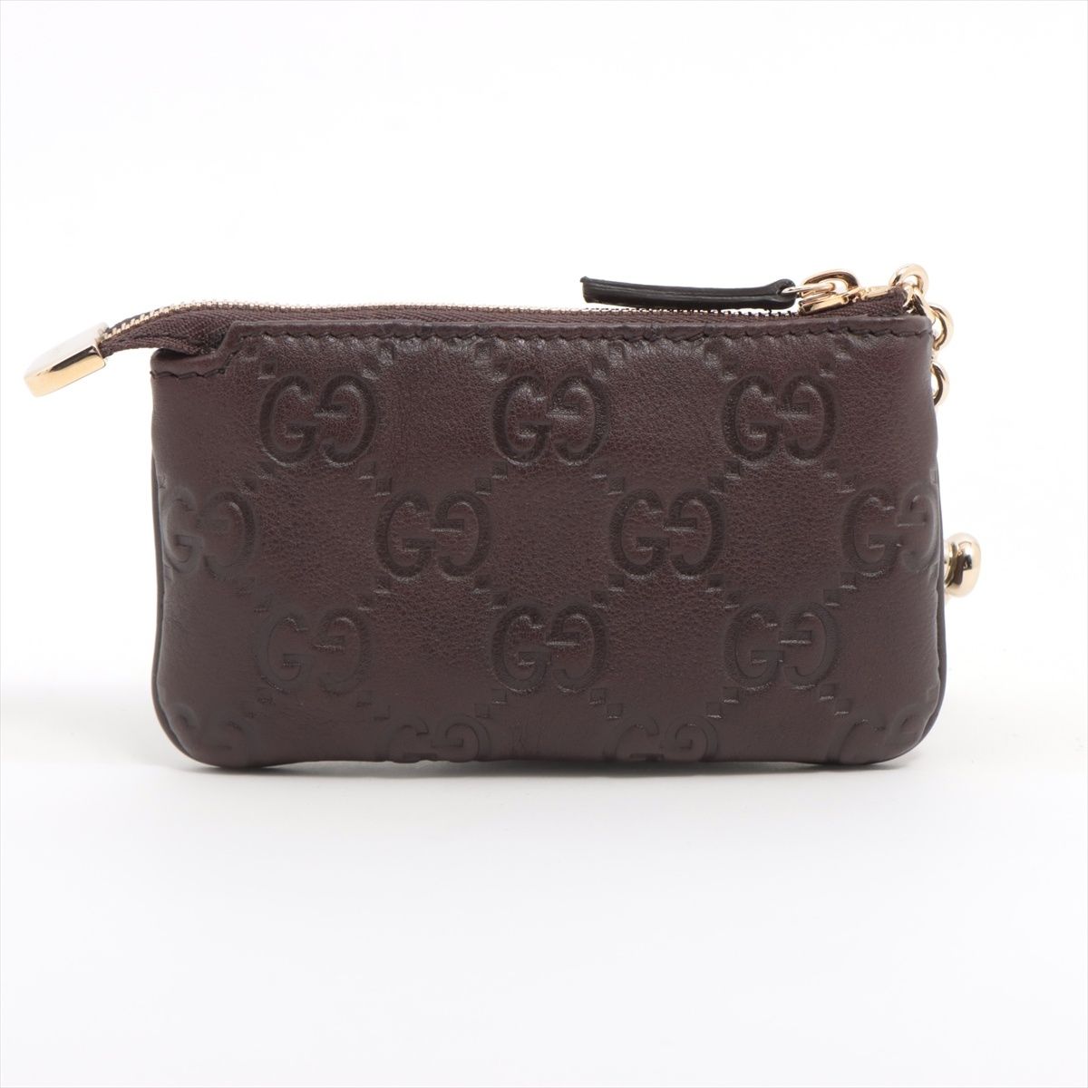 GUCCI/グッチ グッチシマ レザー コインケース キーリング付き