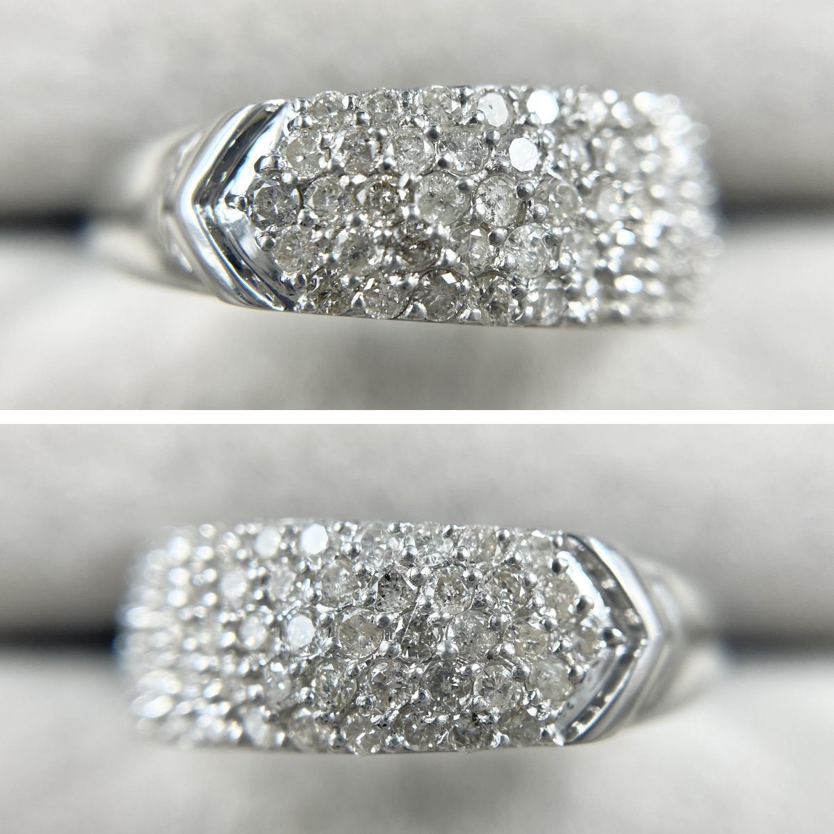 Pt900 天然ダイヤモンド 1.00ct パヴェリング - メルカリ