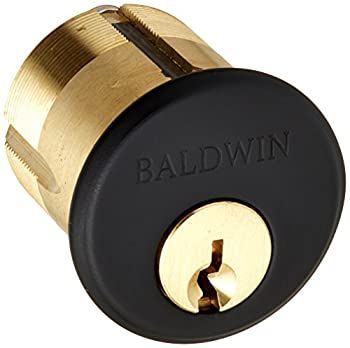 (Satin Black) - Baldwin 8324 2.5cm - 1cm Mortise Cylinder C Keyway Satin Black