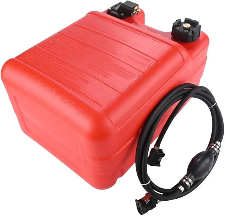 CustomDivine 互換品ヤマハ 互換 船外機 燃料タンク 24L 残量計 ホース付き ガソリン フューエル YAMAHA 24リットル プラスチック製 汎用 社外品