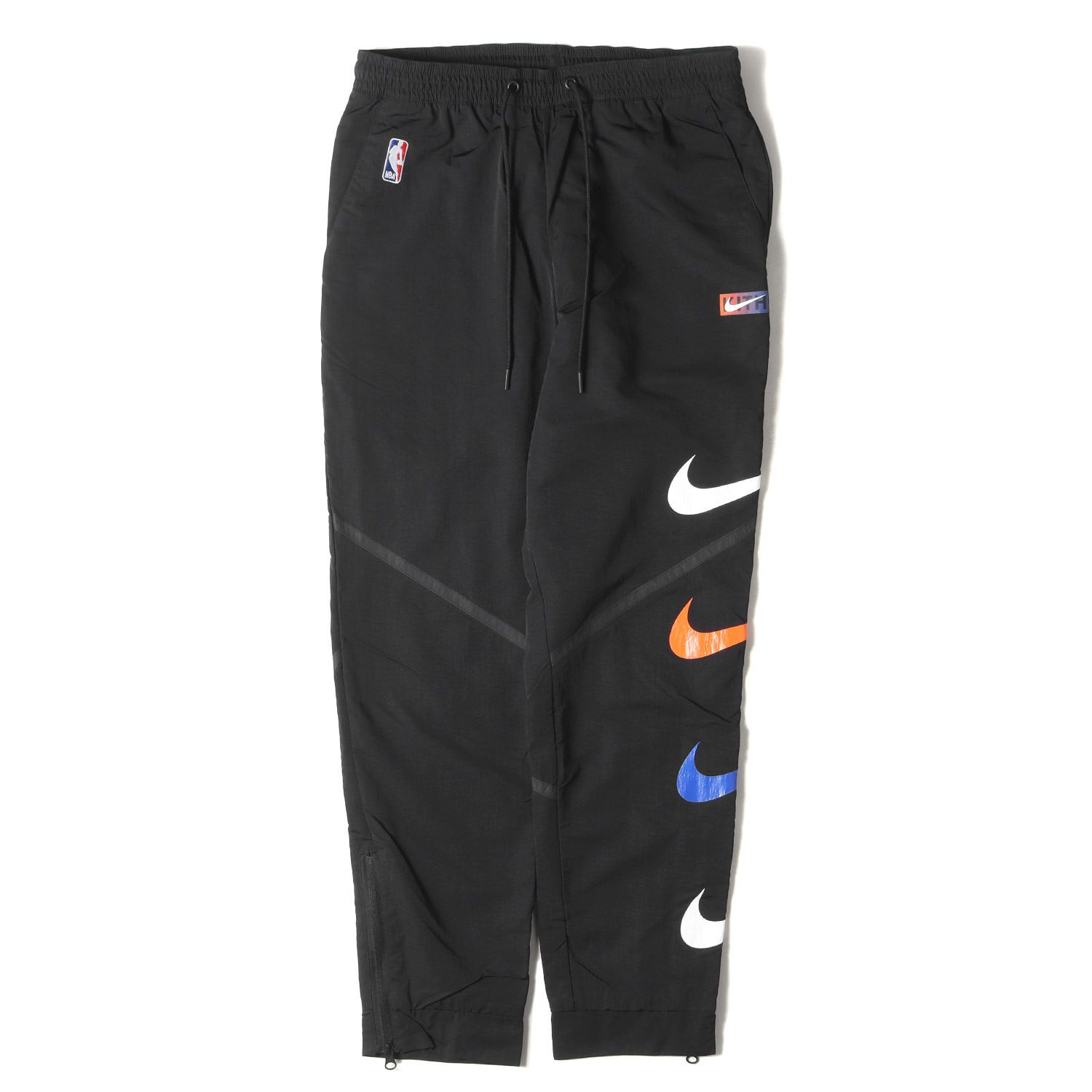KITH NYC キス ニューヨークシティー パンツ サイズ M 21AW NIKE NBA New York Knicks ナイロン トラックパンツ ブラック 黒 ナイキ ニューヨーク ニックス コラボ ボトムス ズボン メンズ