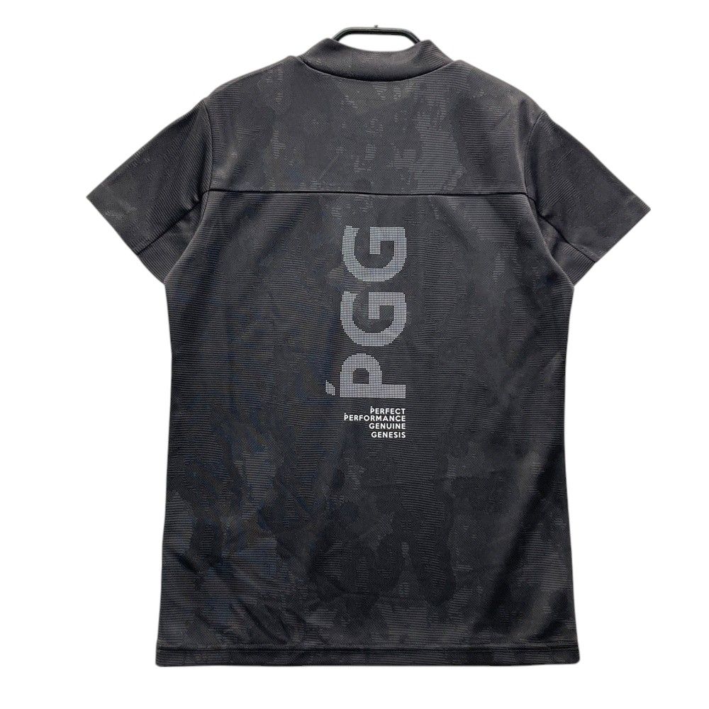 サイズ：1 PGG PEARLY GATES パーリーゲイツ 2024年モデル ハイネック半袖Tシャツ 総柄 グレー系 [240101474361] ゴルフウェア レディース ストスト サイズ：1 PGG PEARLY GATES パーリーゲイツ 2024年モデル