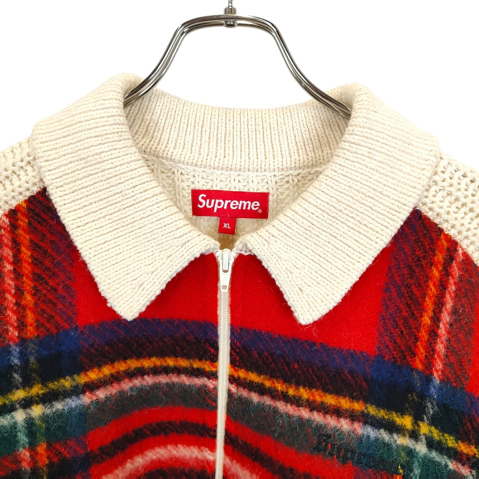 supreme 18fw ニット　PLAID FRONT ZIP SWEATER Supreme - Plaid Front Zip Sweater - ParkSIDER