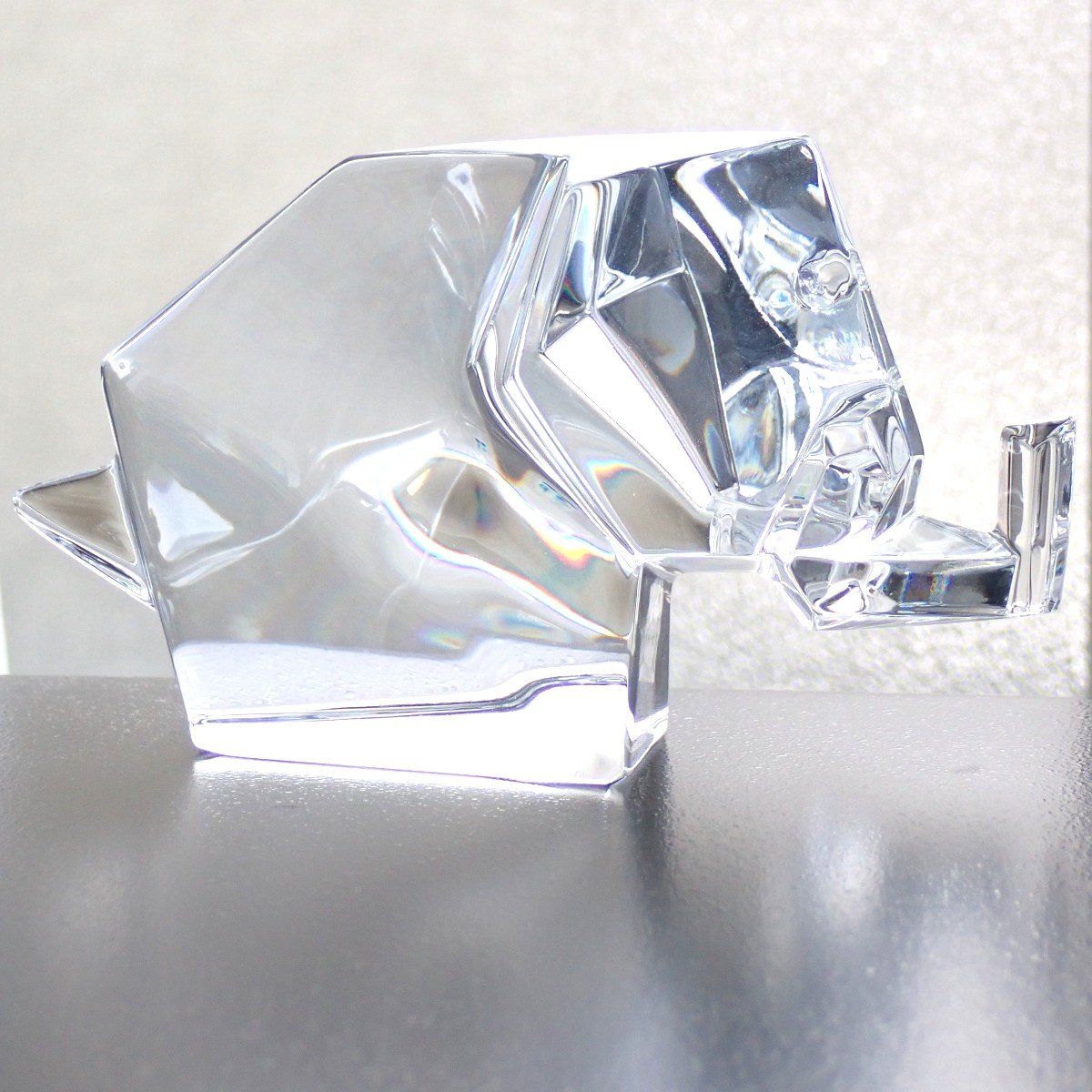 Baccarat バカラ 折り紙コレクション 象 置物 クリア【いおき質店
