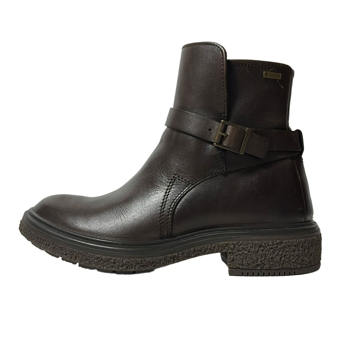 ECCO エコー ショートブーツ 35 レディース - ダークブラウン レザー