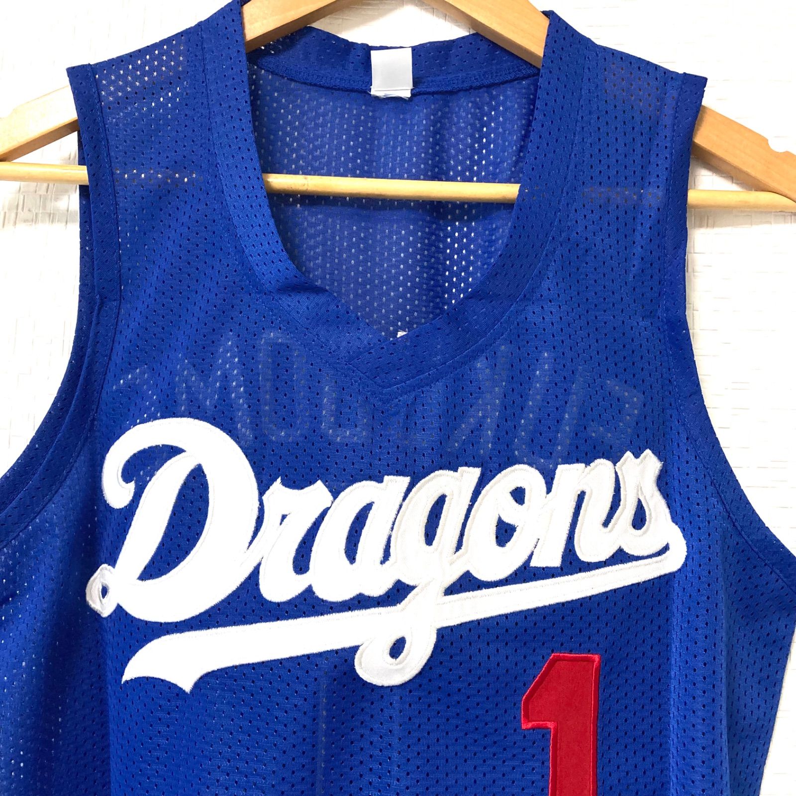 w^)b Dragons 中日ドラゴンズ Vネック メッシュビブス ユニフォーム 背 