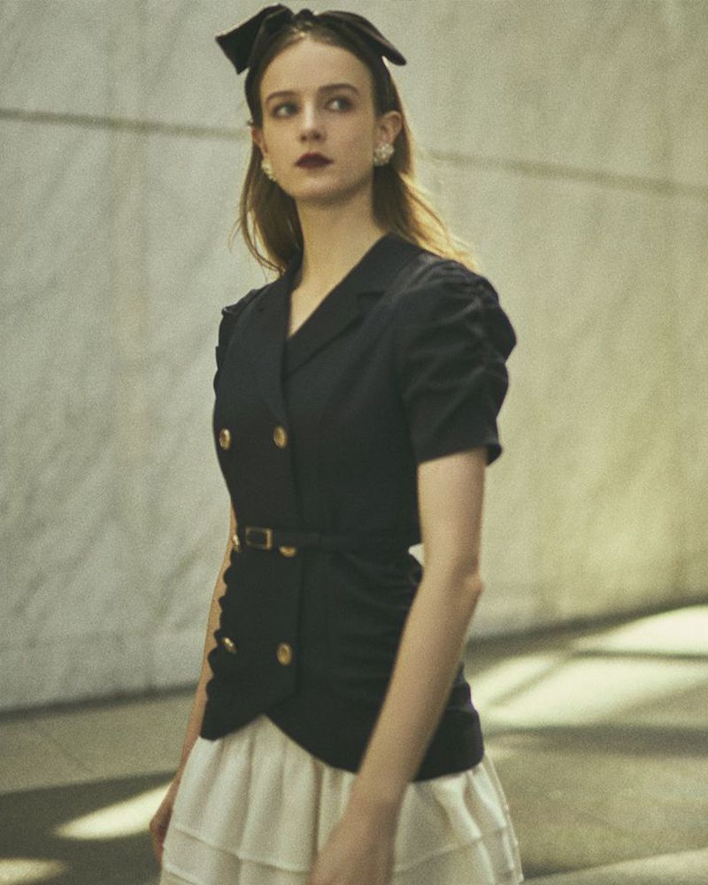 ヘムフリルテーラードミニワンピース 152540306301