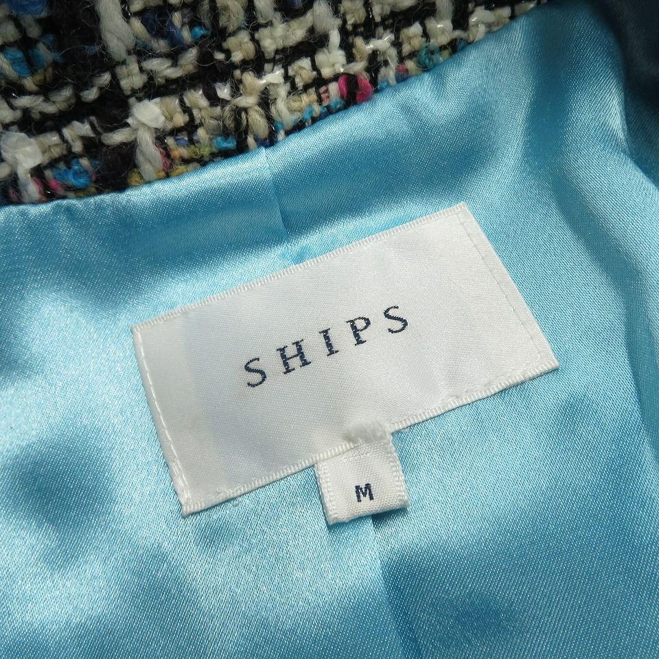 ships ツイードジャケット SHIPS ジャケット ノーカラージャケット 「セレモニー対応可