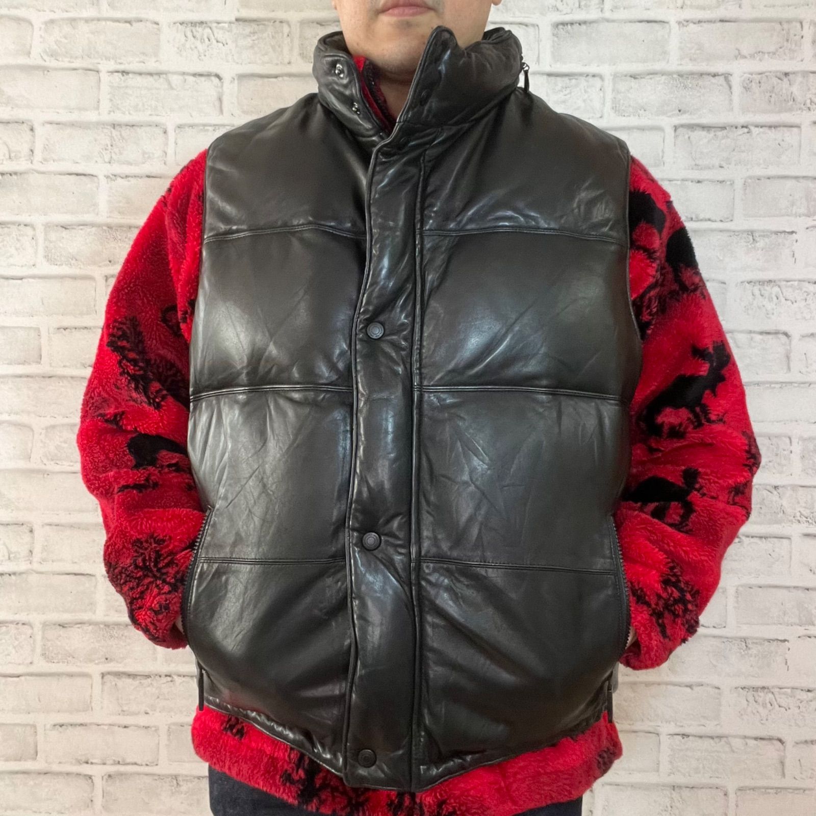 美品 90s POLO RALPH LAUREN レザーヨークダウンベスト www.pa