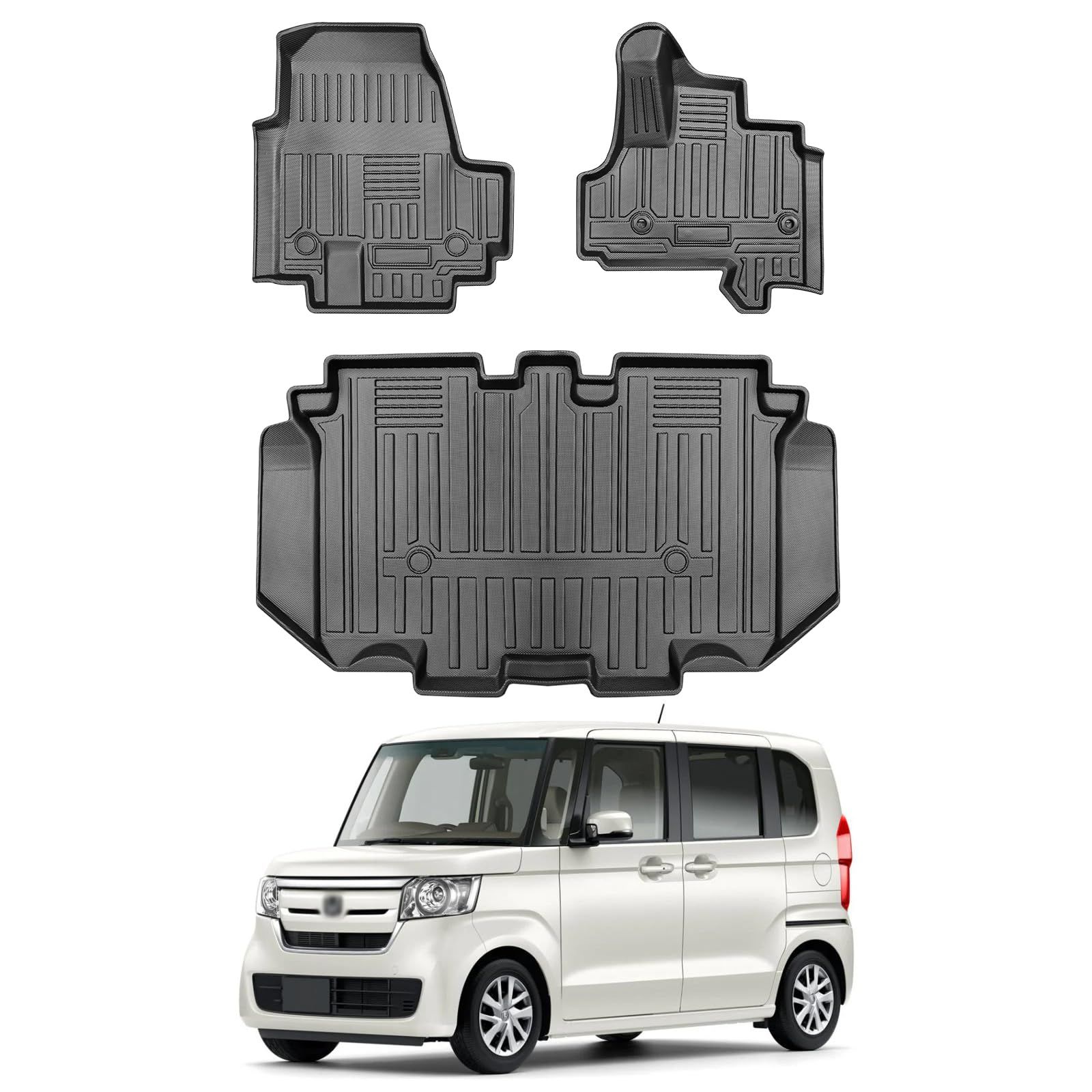 Shvgen|適合対応ホンダ N-BOX JF3 JF4型フロアマット セカンドマット 2017年9月1日～現行3D nbox フロアマット ラゲッジマットjf3 jf4 エヌボックス jf3 アクセサリー 防水消臭|抗菌効果 TPE材質 保護マッ