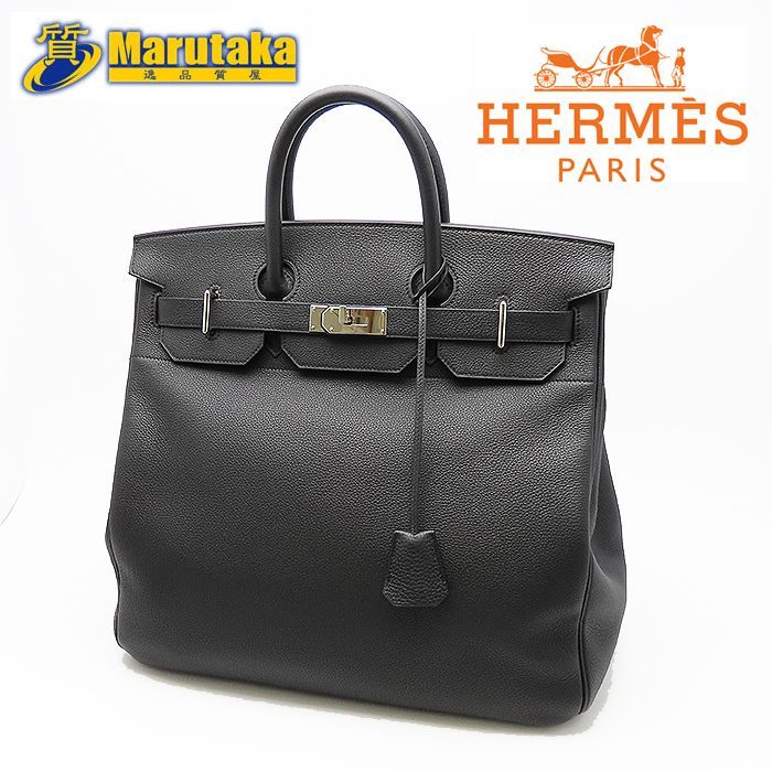 エルメス オータクロア40 ブラック トゴ ハンド バッグ シルバー金具 HERMES HAUT A COURROIES 黒 逸品質屋 丸高 尼崎  兵庫 a22-60-11 【中古】【送料無料】 - メルカリ