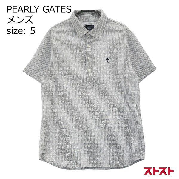 PEARLY GATES パーリーゲイツ シアサッカー半袖ポロシャツ 5 ［240001814590］#