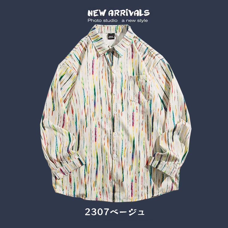 シャツ メンズ アロハシャツ 長袖 花柄シャツ カジュアルシャツ 総柄 開襟 スリム 細身 メンズシャツ 長袖シャツ トップス 柄シャツ 春服 秋服 おしゃれ 春夏秋 全18色 リゾート ハワイ 普段着 薄手 メンズファッションbofan07 - メルカリ