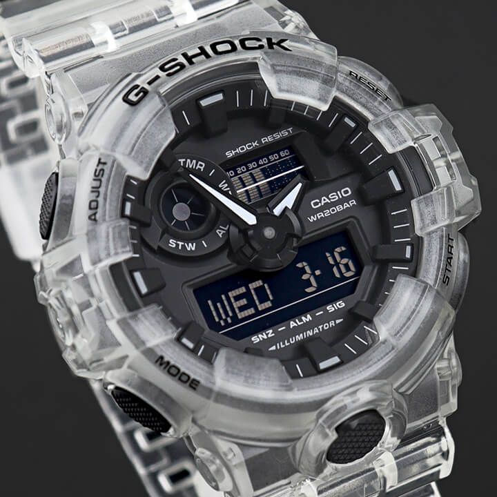 CASIO カシオ Gショック ジーショック GA-700SKE-7A 海外 メンズ 腕時計 スケルトン g-shock 多機能 防水 ga-700  - メルカリ