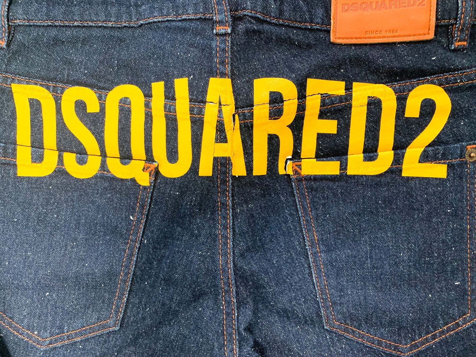 DSQUARED2 ディースクエアード ブランドロゴ バックプリント デニム パンツ ズボン キッズ14Y アパレル 子供服57cmスカート丈