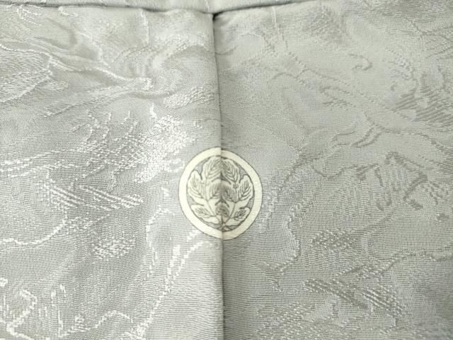 平和屋着物○上質な色無地 白緑色 正絹 逸品 AAAV9006np