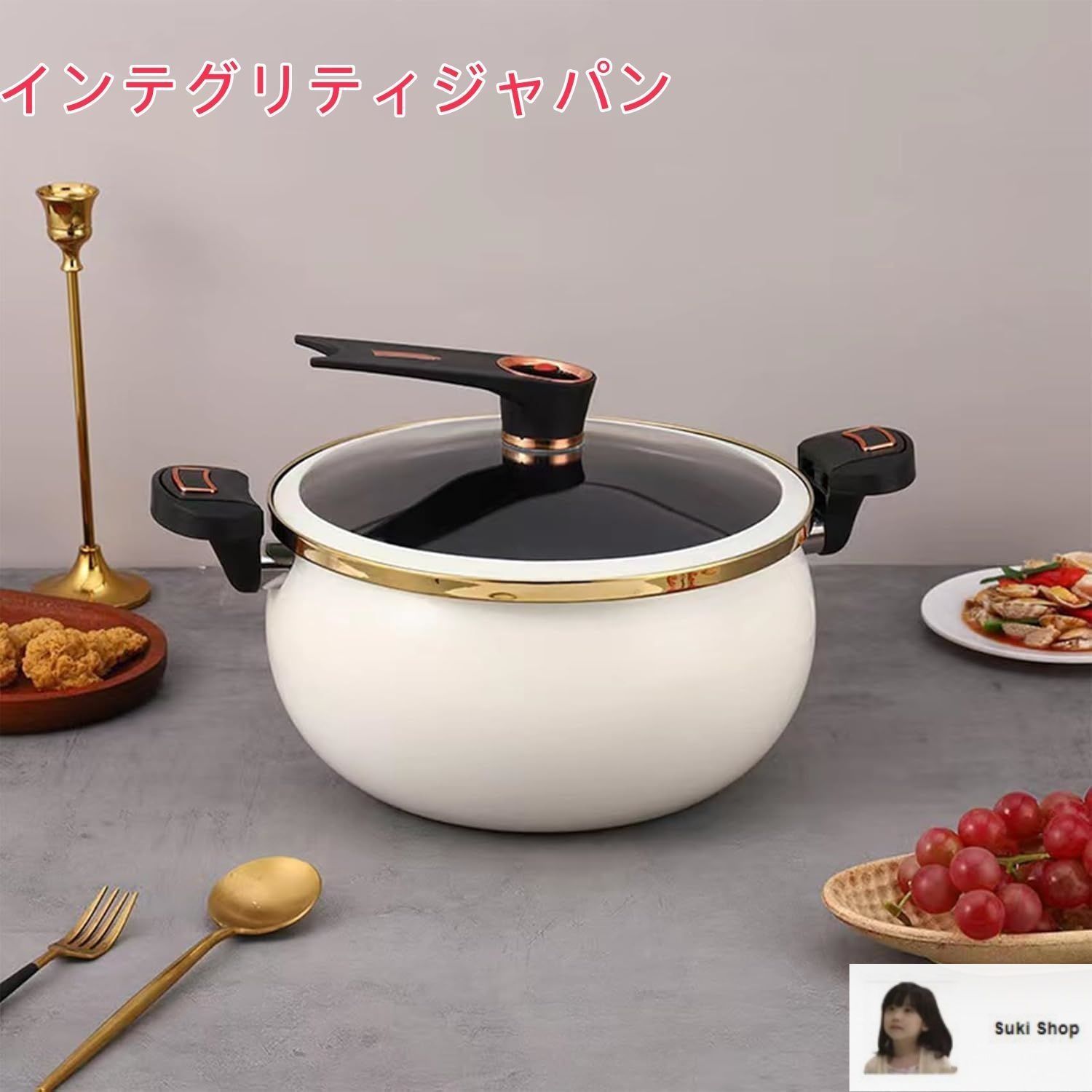 三役鍋 鋳鉄製 両手鍋 ガラス蓋付き 三役鍋 鋳鉄製 両手鍋 ガラス蓋付き