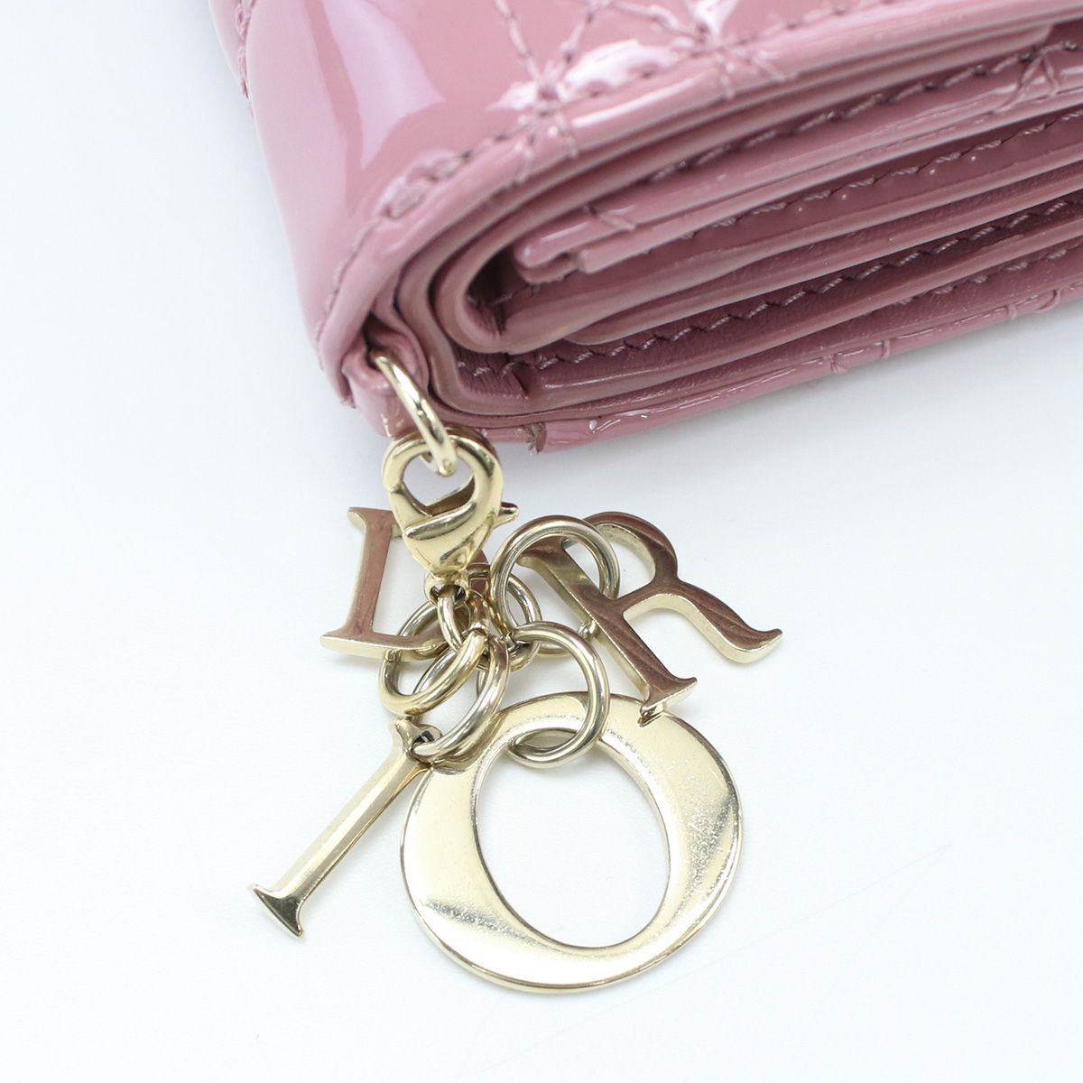 美品保護袋付き】Christian Dior レディディオール三つ折り財布