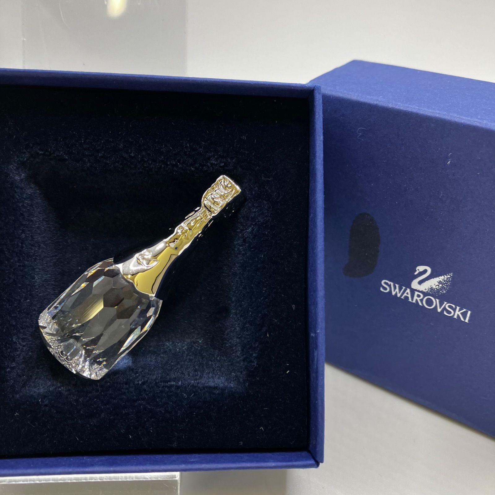 342 SWAROVSKI スワロフスキー 置物 オブジェ シャンパン