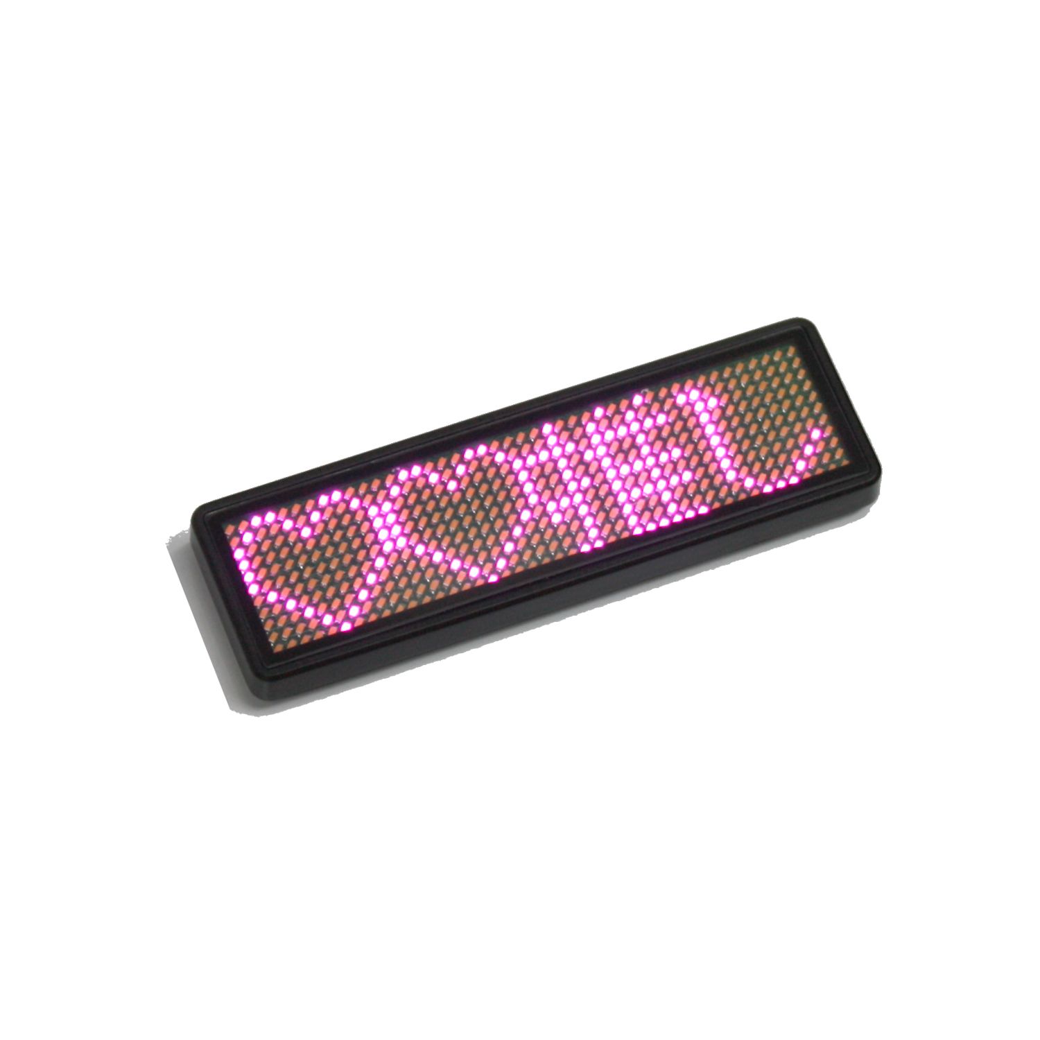 光る LEDミニ電光掲示板【桃色・ピンク】 LEDバッジ LEDネーム