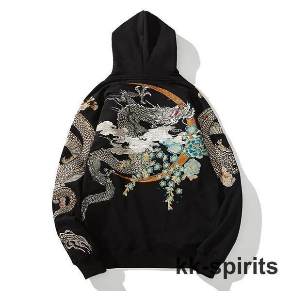 パーカー メンズ ライトアウター 長袖 トップス 刺繍 和風 和柄 龍 スウェット ゆったり 男性 かっこいい スポーツ カジュアル 暖かい 防寒 パーカー メンズ ライトアウター 長袖 トップス 刺繍 和風 和柄 龍