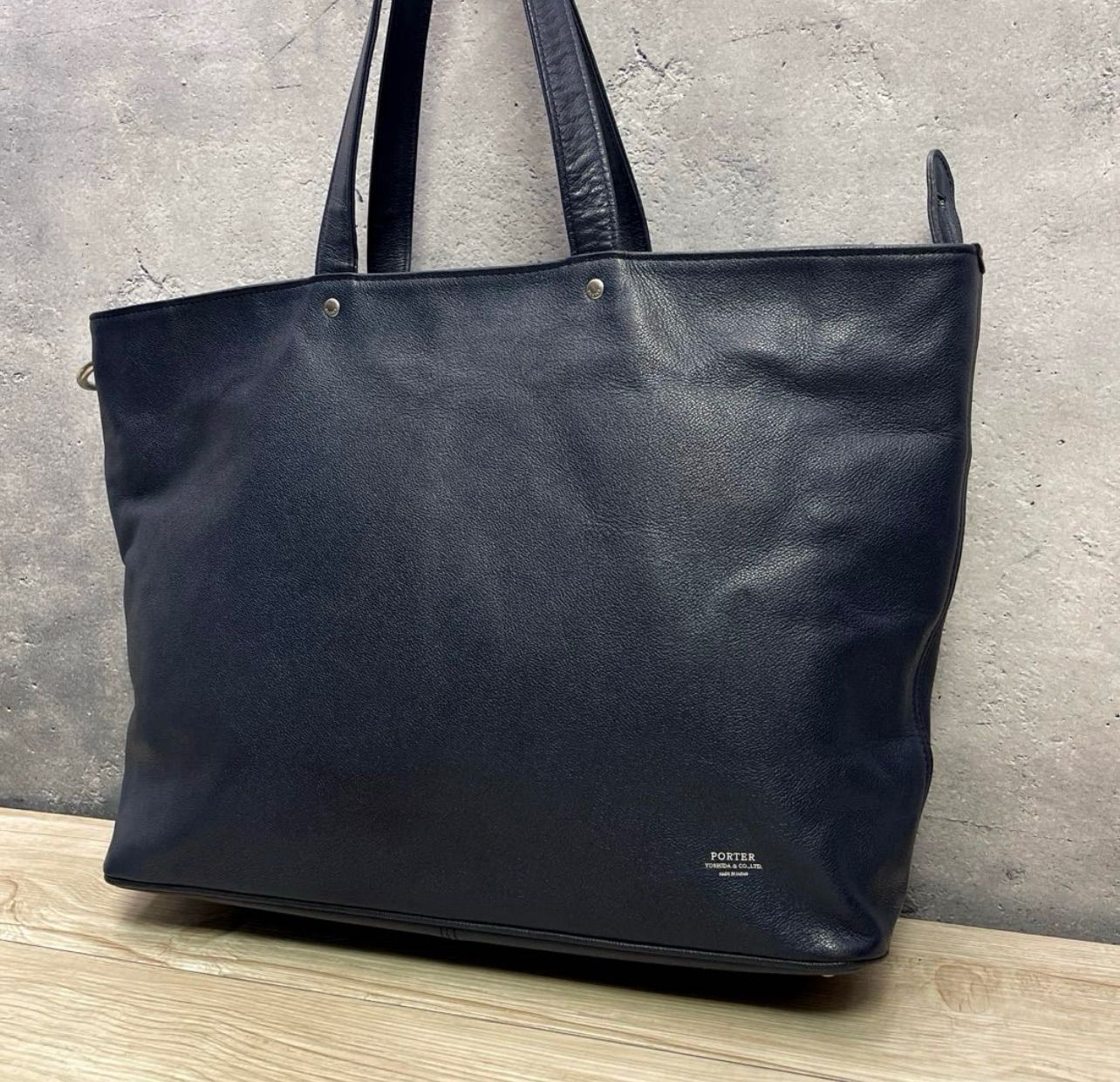 美品✨PORTER LINK リンク レザートート　ビジネスバッグ ネイビー✨ ✨PORTER LINK レザー トートバッグ ネイビー✨ - メルカリ