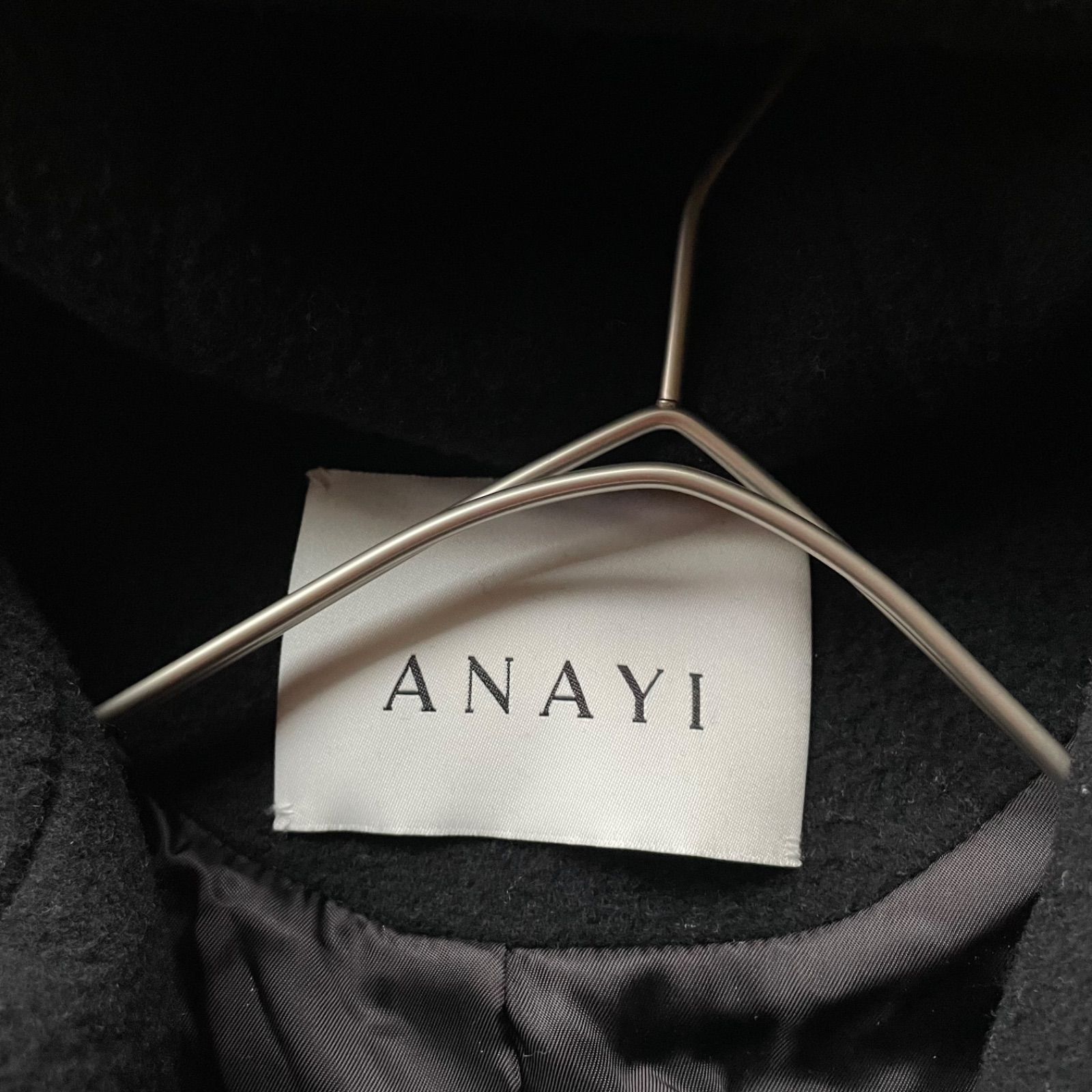 ANAYI アナイ ダブルビーバーフードコート ウールコート ジップアップ