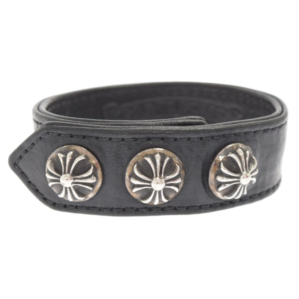 極美品 クロムハーツ 3BTN/2SNP/ クロスボール3ボタン2スナップ CHROME HEARTS クロムハーツ ブレスレット 3BTN/2SNP/クロス
