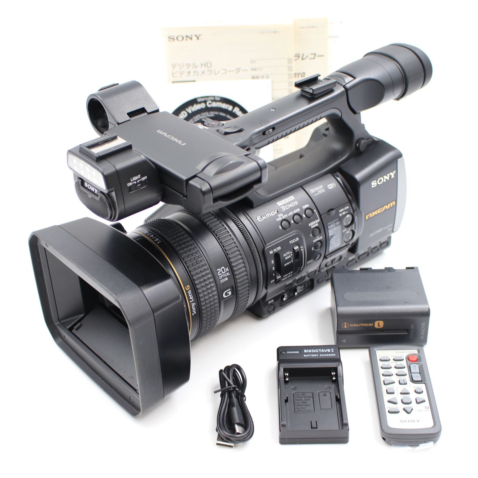 通電時間340H 上品 SONY HXR-NX3 NXCAMカムコーダー 業務用ビデオカメラ ソニー