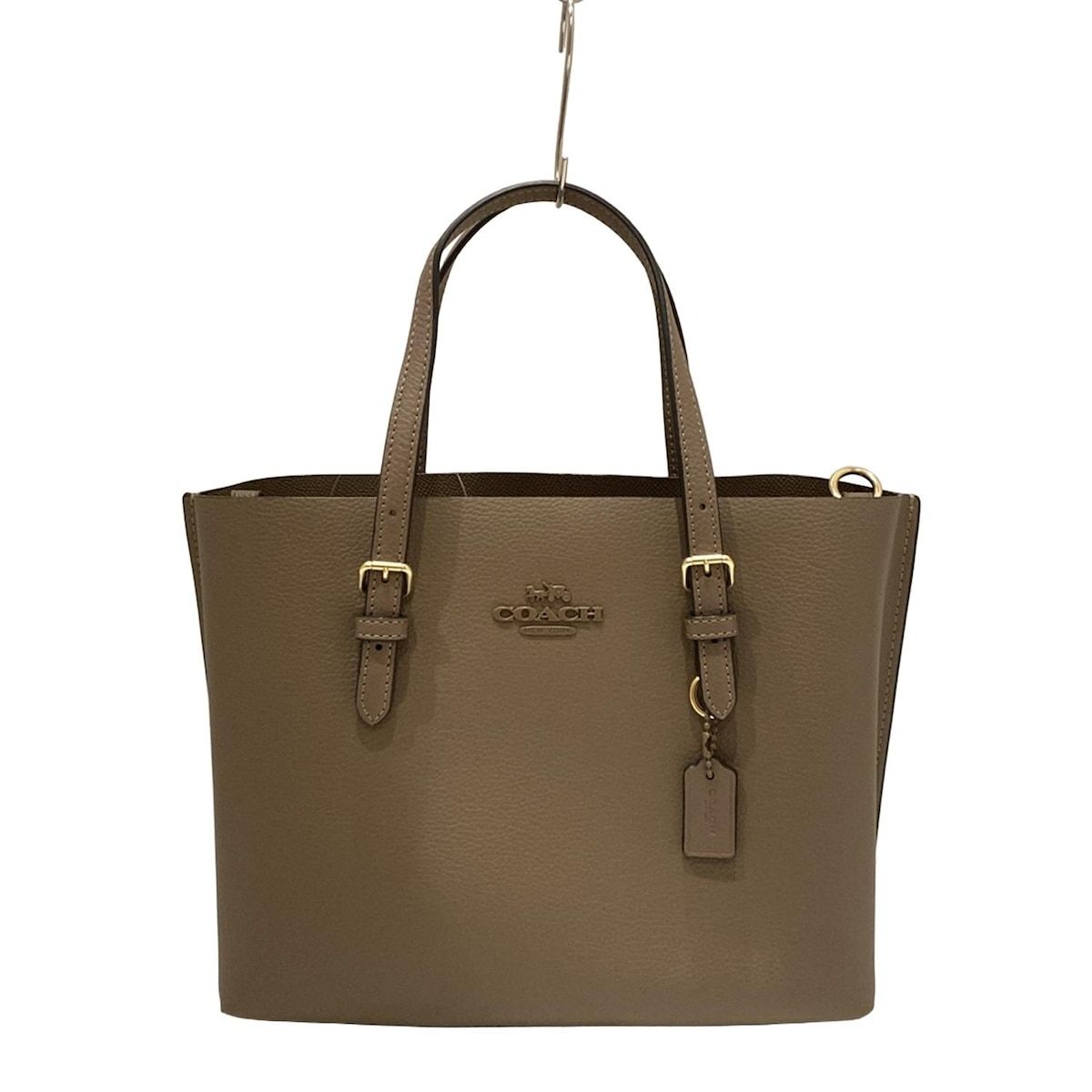 COACH レザートートバッグ ブラウン/ブルー