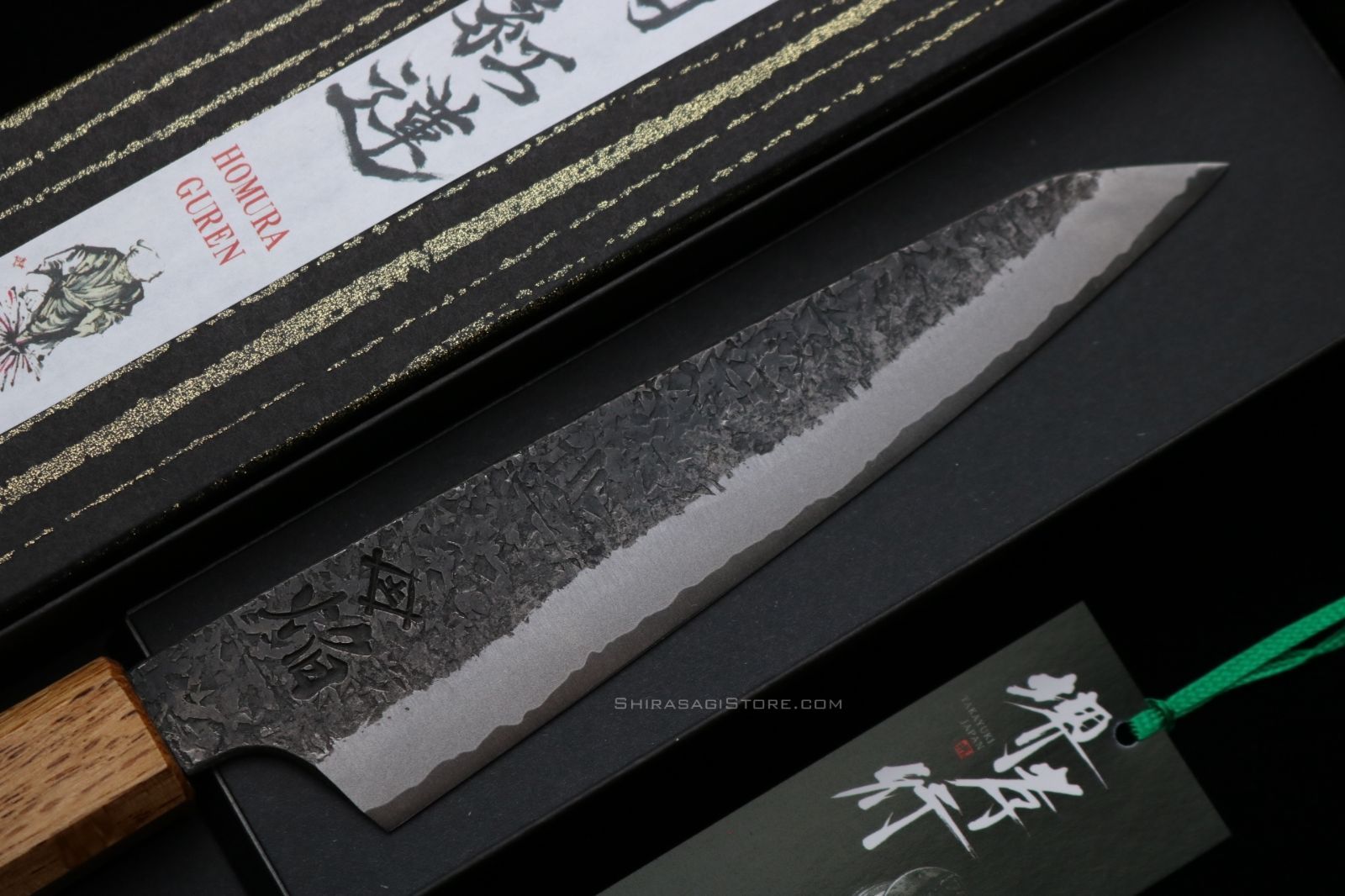 堺孝行 和ペテ ペティナイフ 包丁 焔 紅蓮 青二鋼 黒打 槌目 仕上 150 mm 01185