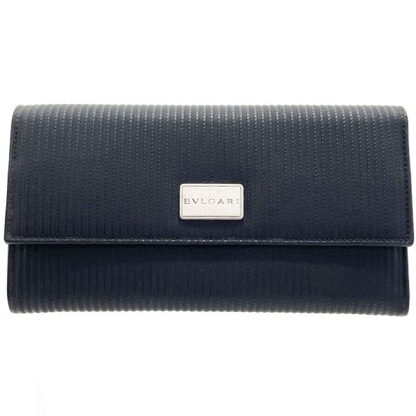ブルガリ 長財布 ミレリゲ 二つ折り長財布 PVC レザー 革 ブラック 黒 27712 BVLGARI ファスナー長財布 ロングウォレット ウォレット サイフ メンズ 紳士 男性
