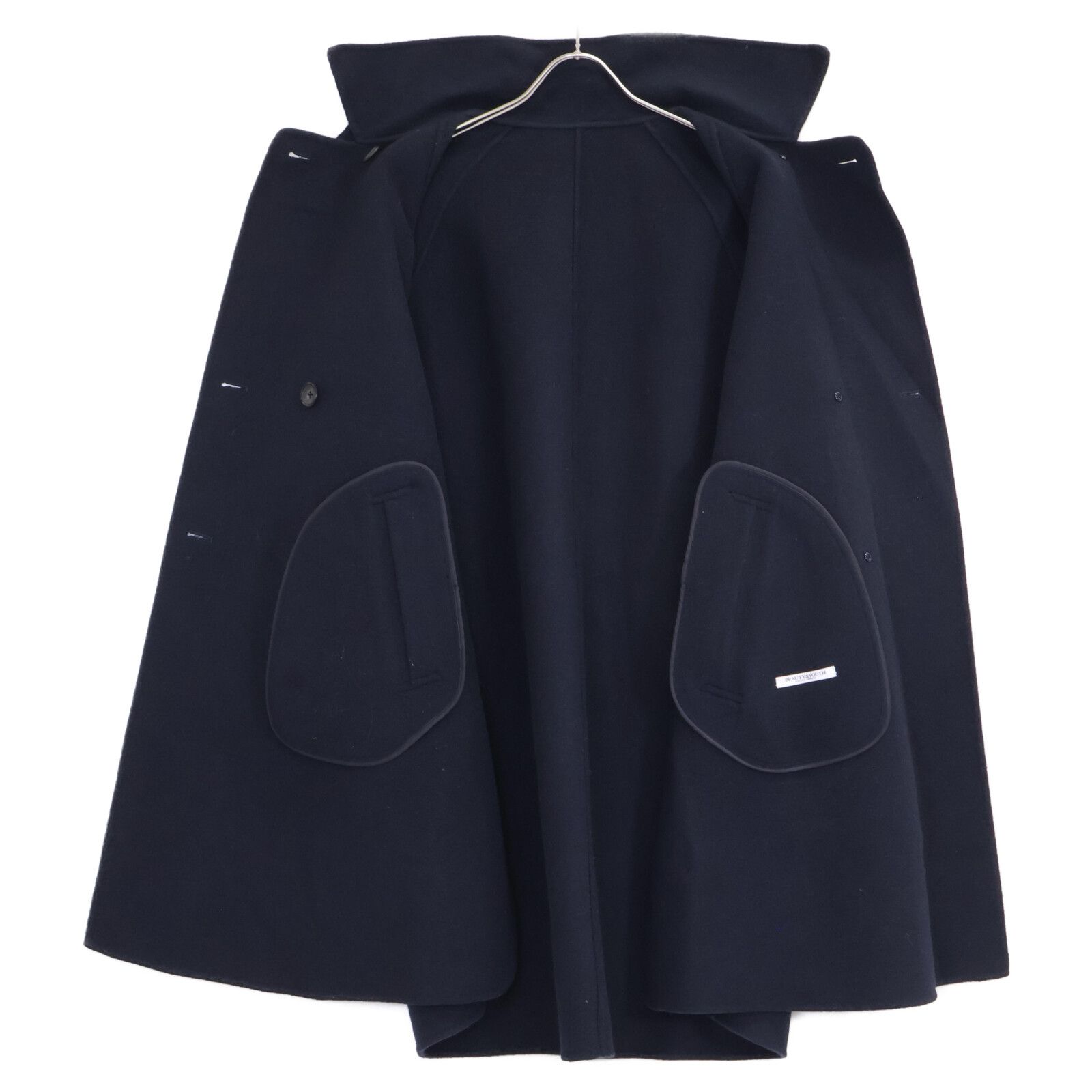 美品✨ビューティアンドユース　BYリバーポンチョコート　ネイビー　M BEAUTY&YOUTH UNITED ARROWS（ビューティーアンドユース