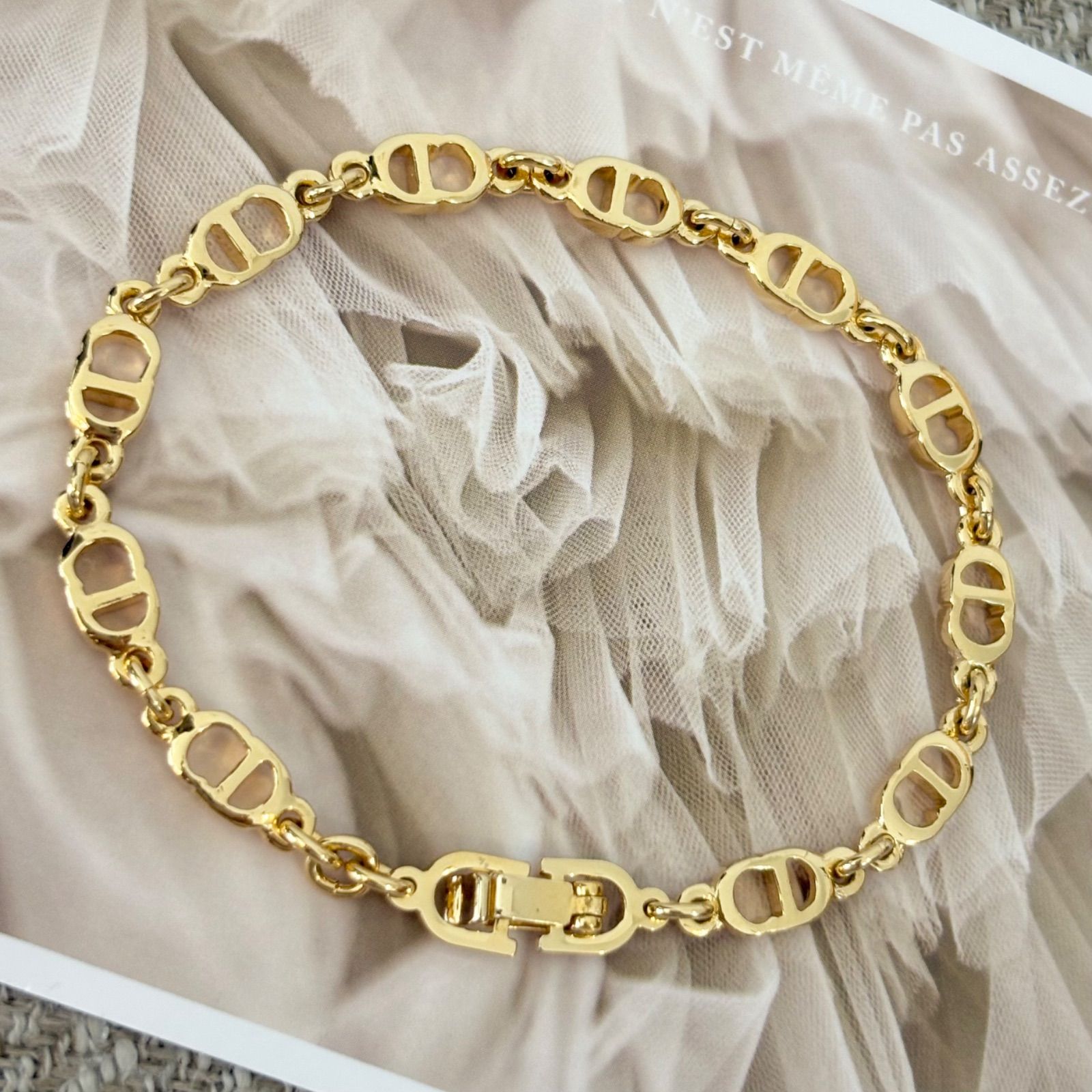 箱付き】【極美品】クリスチャンディオール ブレスレット CDロゴ