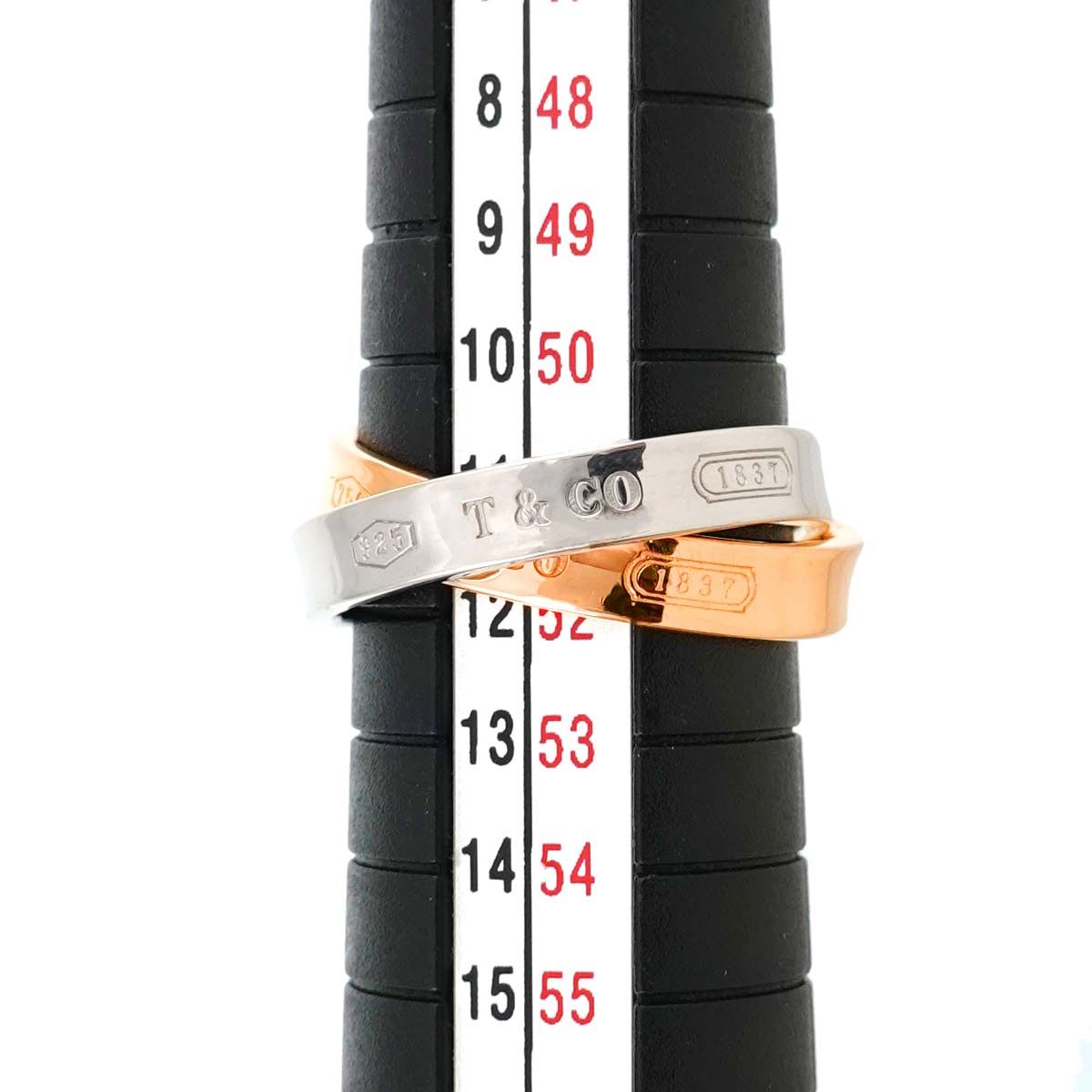 ティファニー TIFFANY&Co. インターロッキング 11号 リング K18 PG SV  