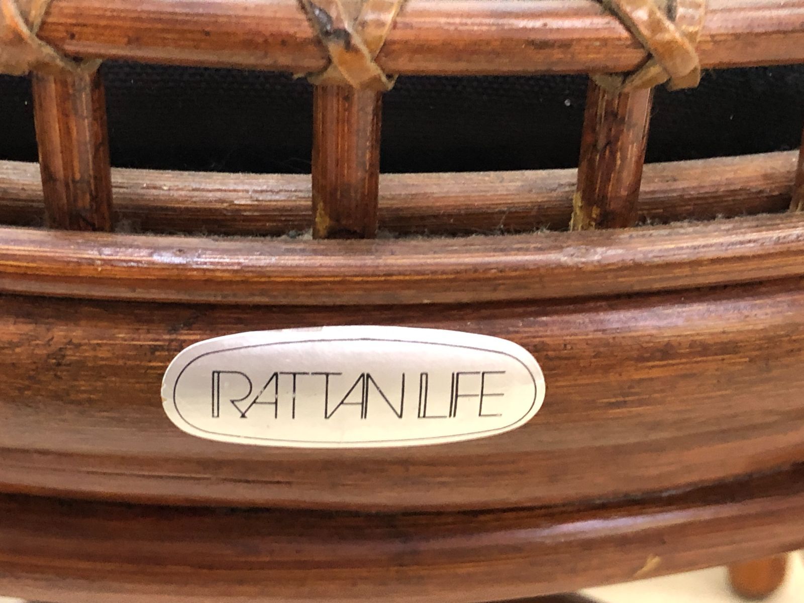 ラタン製 藤 3点セット ガラステーブル＋チェア2脚 応接セット