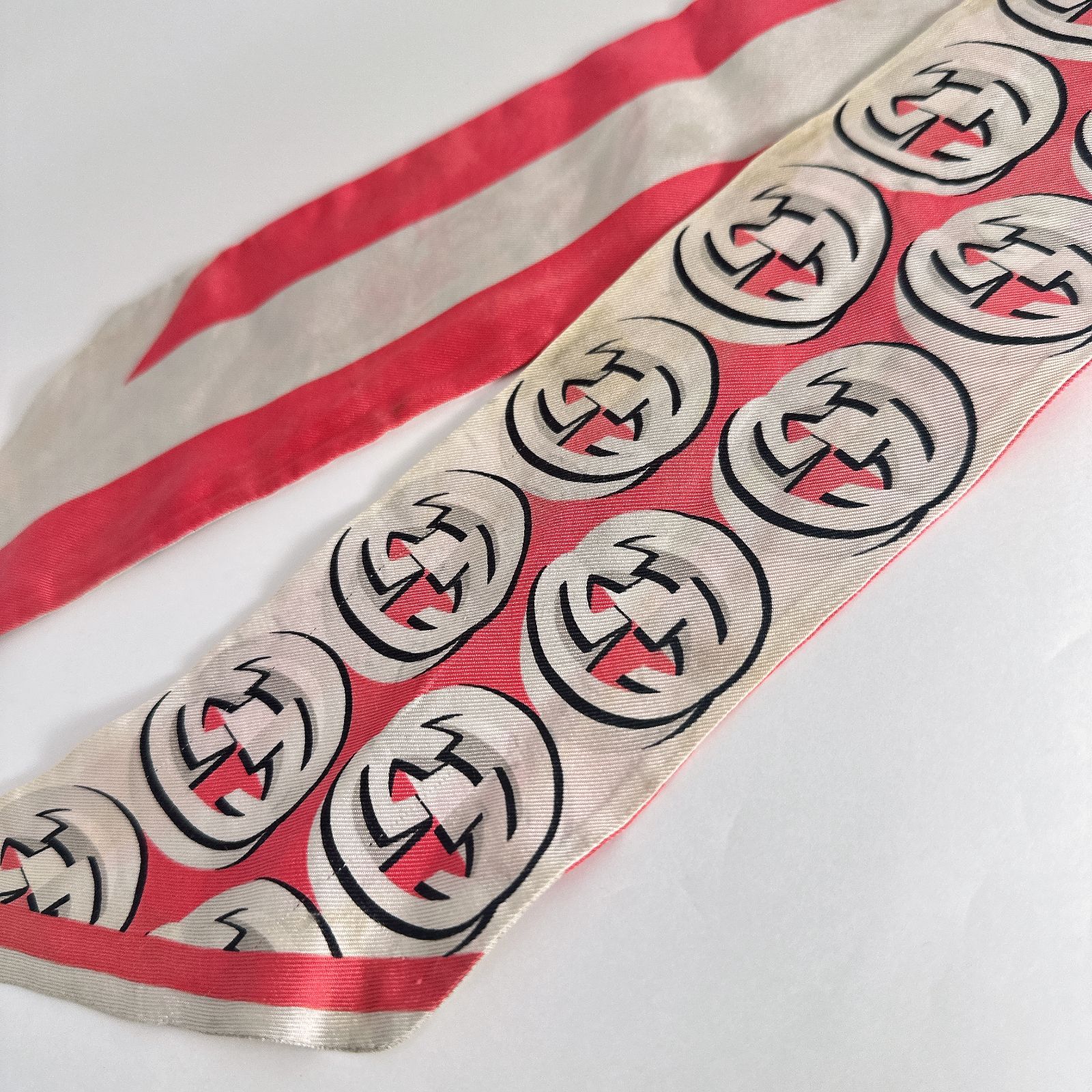 訳あり特価】GUCCI スカーフ ネックボウ GG柄 リボンスカーフ